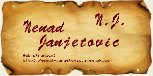 Nenad Janjetović vizit kartica